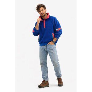 EDDIE BAUER fleece sweatshirt blue XL vintage 90s retro outdoor activewear